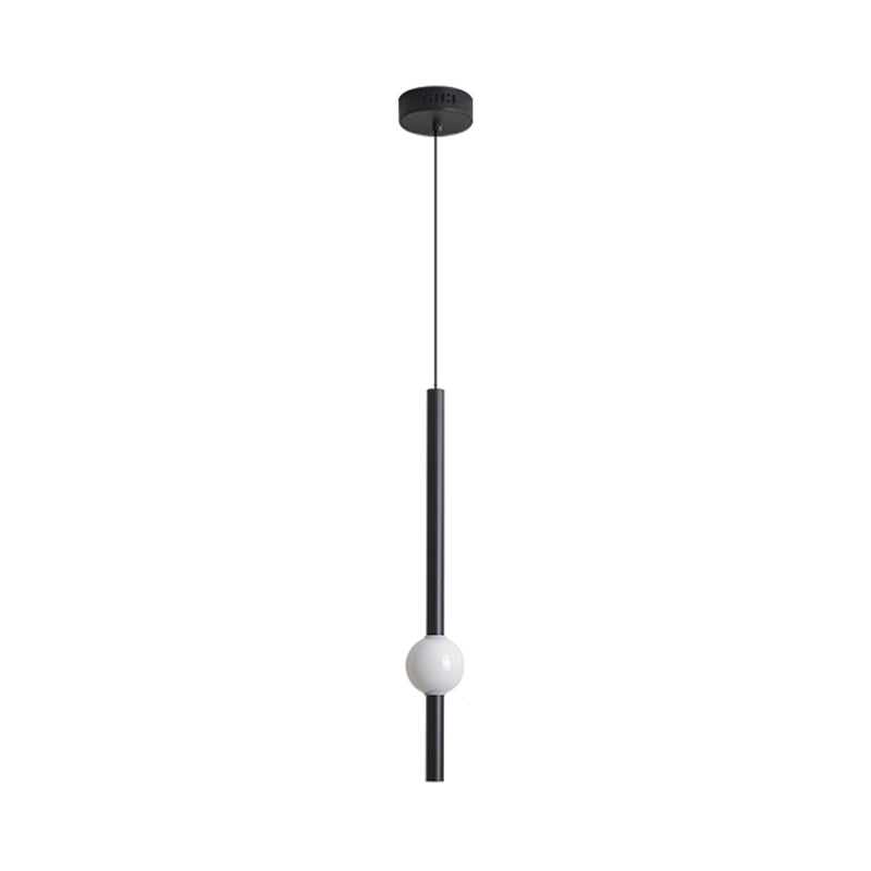 Sleek Sword-Shape LED Hanging Lamp Kit: Simplicity Acrylic | Black/White | Warm/White/3 Color Light