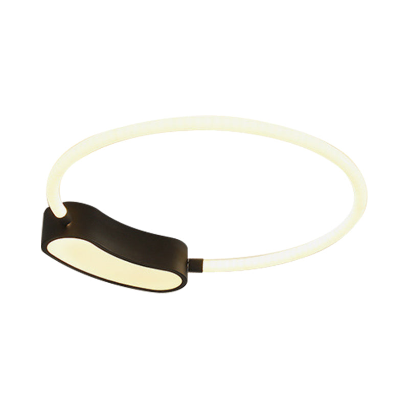 Modern LED Ceiling Mount Lamp: White Round/Square/Rectangular Flush Mount with Acrylic Shade – Warm/White Light