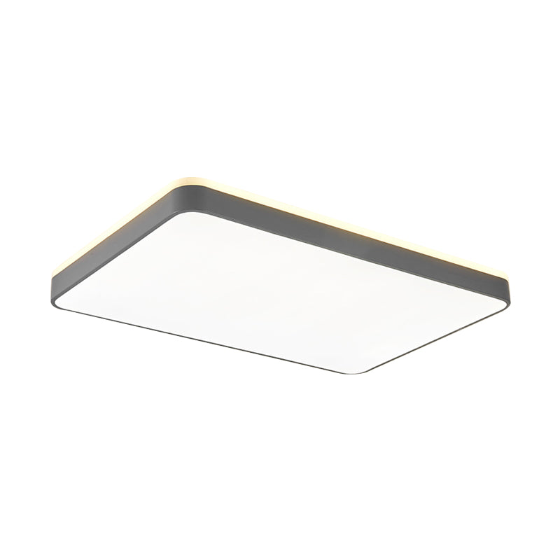 Led Acrylic Ceiling Lamp: Modern Simplicity Flush-Mounted Grey/White Warm/White Light - Bedroom
