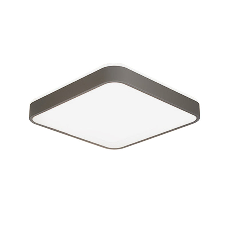 LED Acrylic Ceiling Lamp: Modern Simplicity, Flush-Mounted, Grey/White, Warm/White Light - Bedroom Lighting Solution