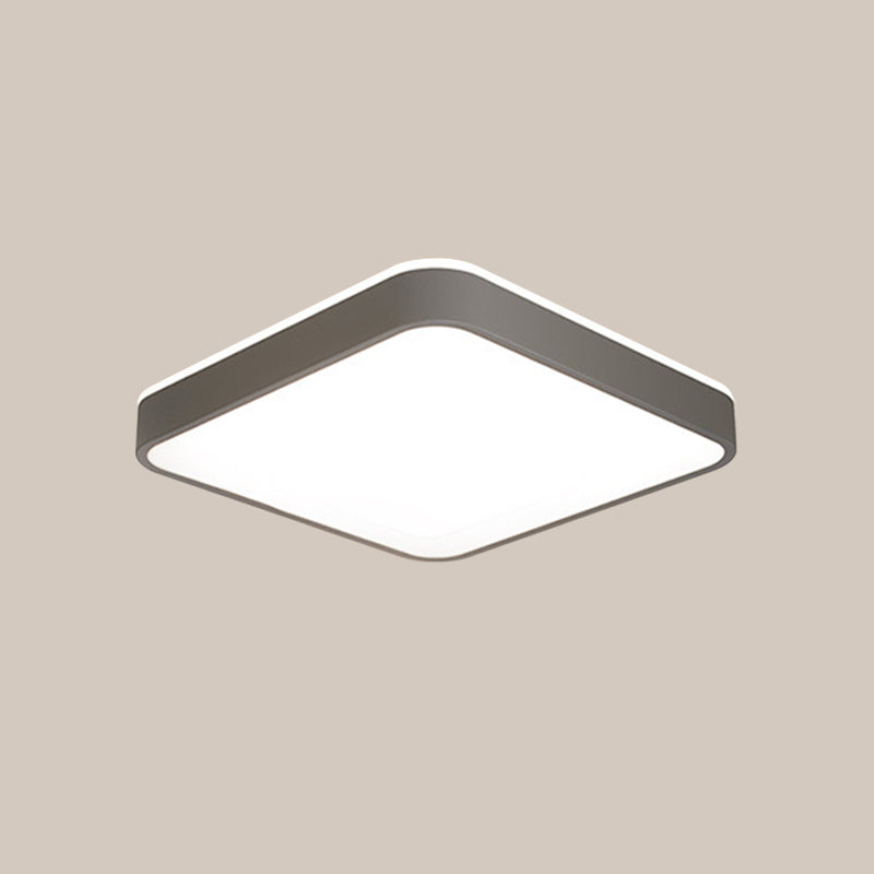 LED Acrylic Ceiling Lamp: Modern Simplicity, Flush-Mounted, Grey/White, Warm/White Light - Bedroom Lighting Solution