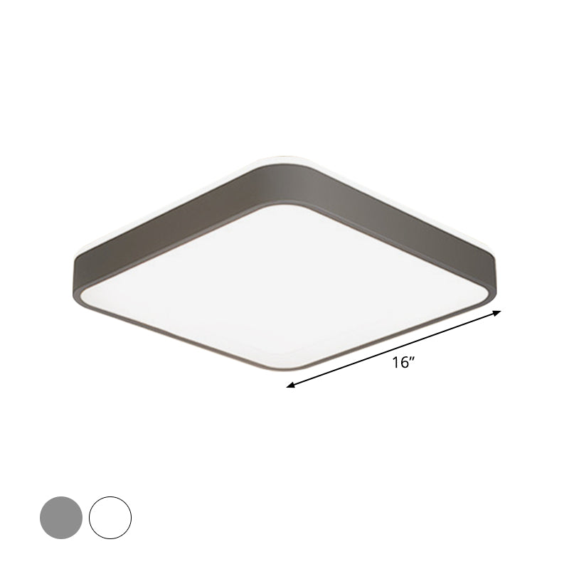 LED Acrylic Ceiling Lamp: Modern Simplicity, Flush-Mounted, Grey/White, Warm/White Light - Bedroom Lighting Solution