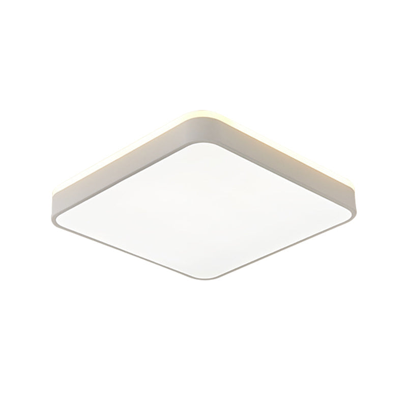 LED Acrylic Ceiling Lamp: Modern Simplicity, Flush-Mounted, Grey/White, Warm/White Light - Bedroom Lighting Solution