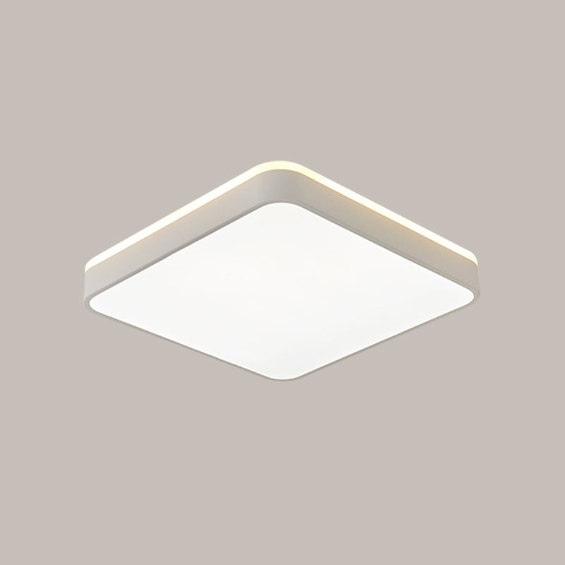 Led Acrylic Ceiling Lamp: Modern Simplicity Flush-Mounted Grey/White Warm/White Light - Bedroom