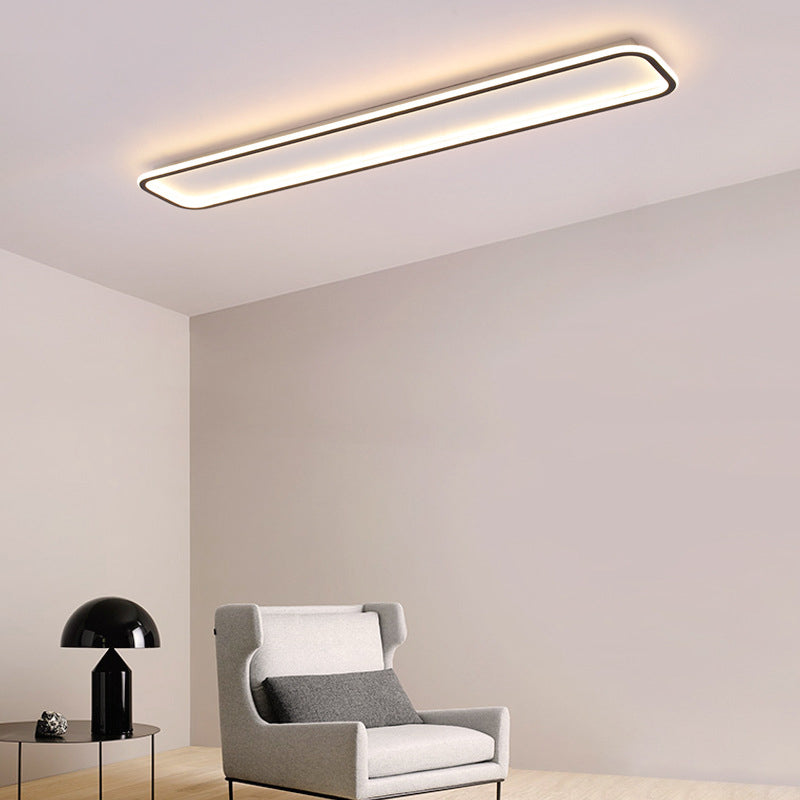 Minimalist Black LED Ceiling Light in Warm/White, Available in 3 Lengths