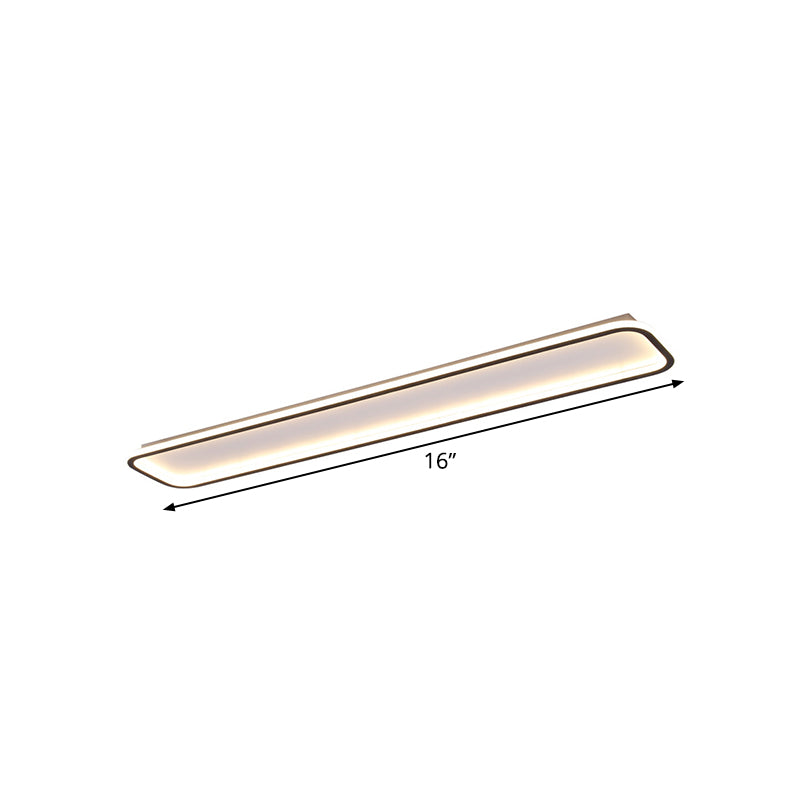 Minimalist Black LED Ceiling Light in Warm/White, Available in 3 Lengths