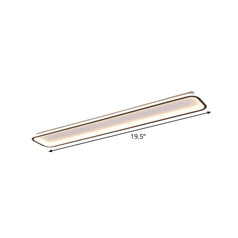 Minimalist Black LED Ceiling Light in Warm/White, Available in 3 Lengths