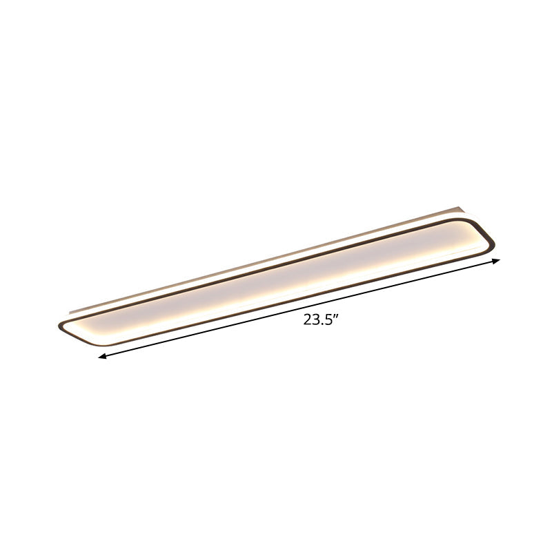Minimalist Black LED Ceiling Light in Warm/White, Available in 3 Lengths