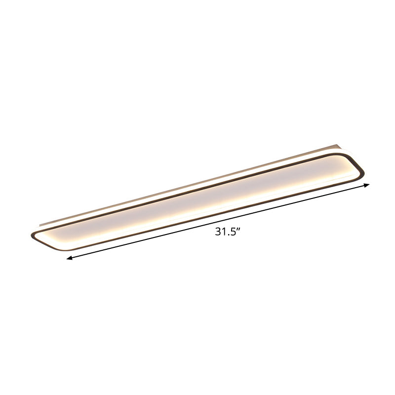 Minimalist Black LED Ceiling Light in Warm/White, Available in 3 Lengths