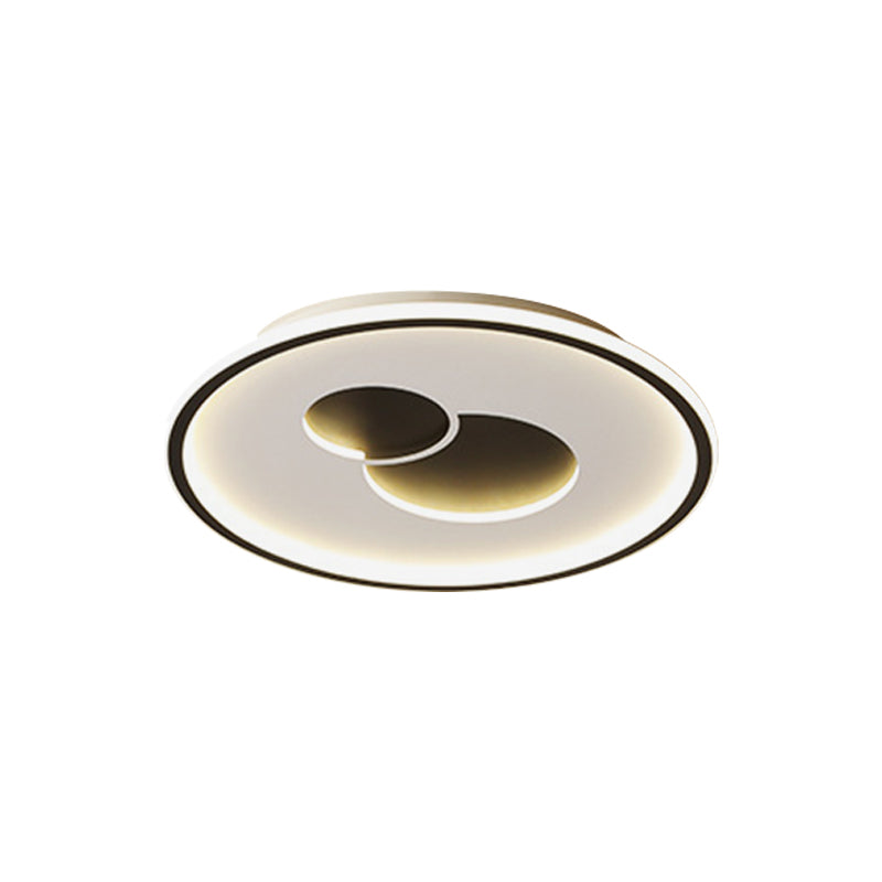 16/19.5 Black/Gold Led Flushmount Ceiling Light With Simplicity Acrylic Design