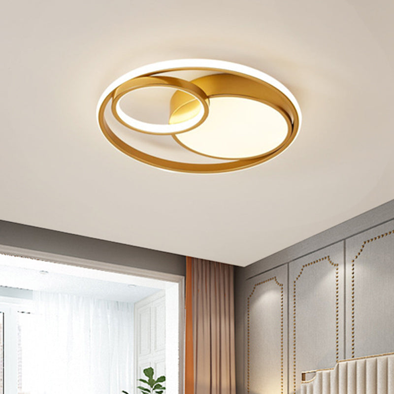 Simple Acrylic LED Ceiling Light Fixture - Circular Flush Mount Lamp for Dorm Room"