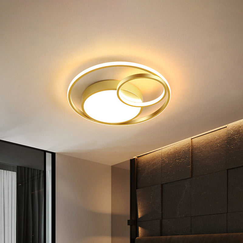 Simple Acrylic LED Ceiling Light Fixture - Circular Flush Mount Lamp for Dorm Room"