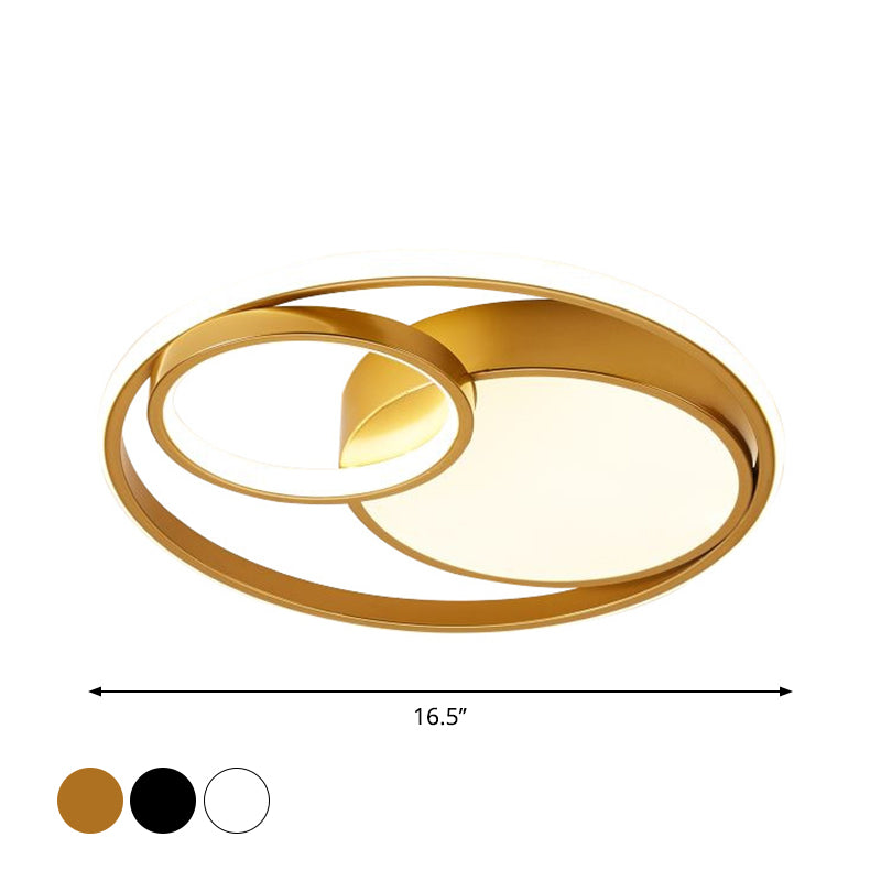 Simple Acrylic LED Ceiling Light Fixture - Circular Flush Mount Lamp for Dorm Room"