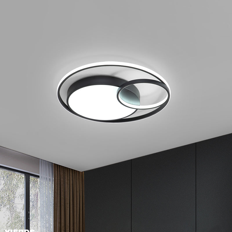 Simple Acrylic LED Ceiling Light Fixture - Circular Flush Mount Lamp for Dorm Room"