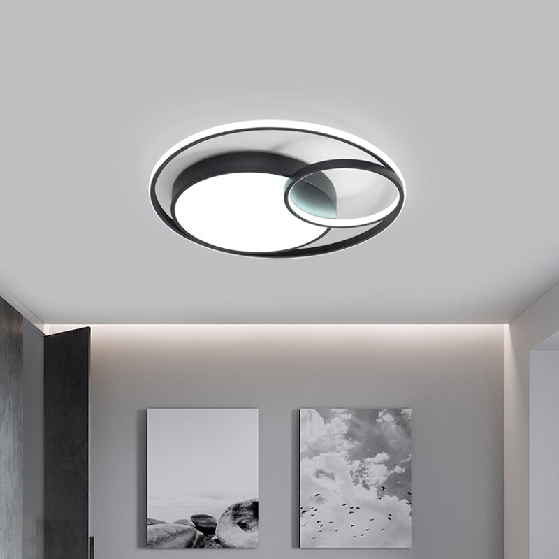 Simple Acrylic LED Ceiling Light Fixture - Circular Flush Mount Lamp for Dorm Room"
