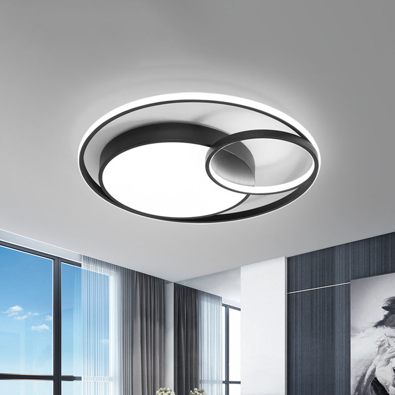 Simple Acrylic LED Ceiling Light Fixture - Circular Flush Mount Lamp for Dorm Room"