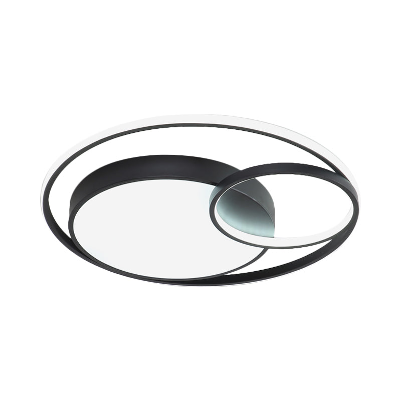 Simple Acrylic LED Ceiling Light Fixture - Circular Flush Mount Lamp for Dorm Room"