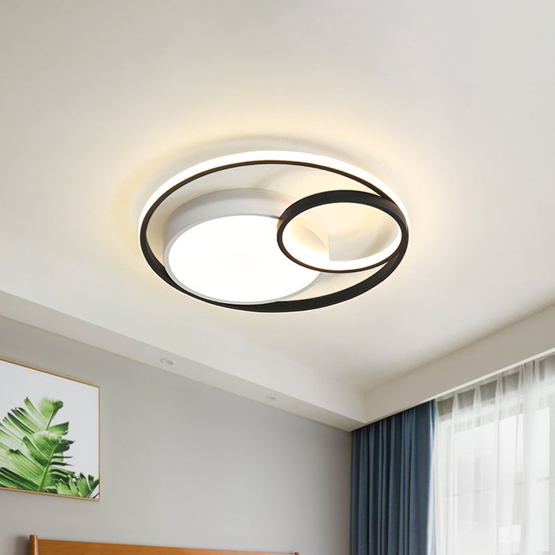 Simple Acrylic LED Ceiling Light Fixture - Circular Flush Mount Lamp for Dorm Room"
