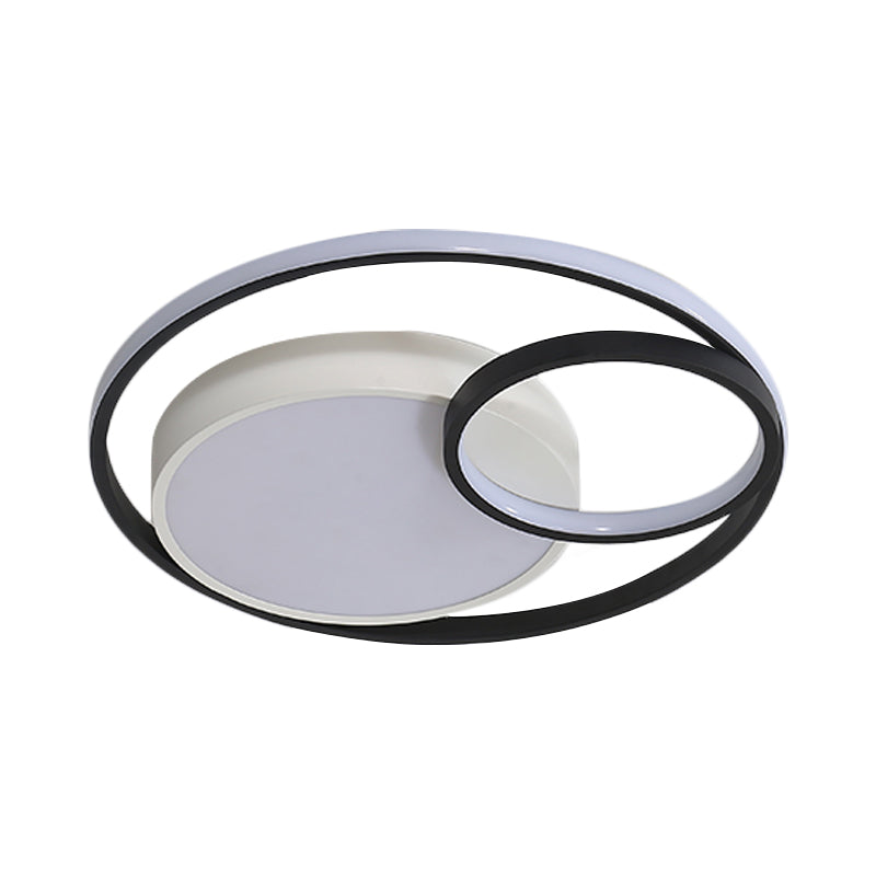Simple Acrylic LED Ceiling Light Fixture - Circular Flush Mount Lamp for Dorm Room"