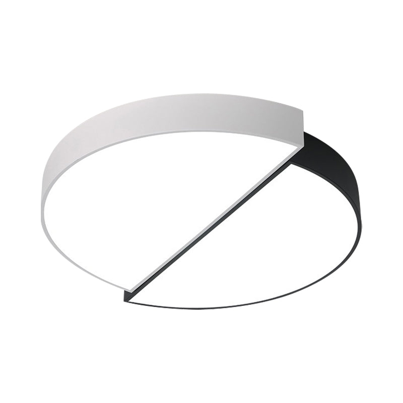 11"/19"/23" Nordic Acrylic LED Ceiling Lamp - Black-White Flush Mount for Bedroom