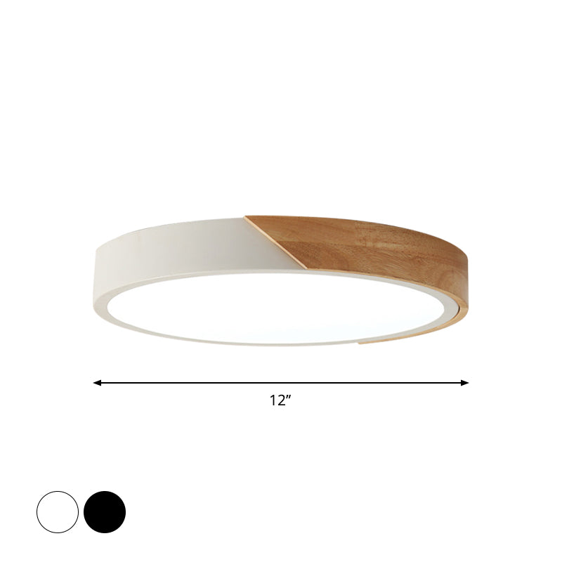 Modern Flush Mount LED Ceiling Light - Disc Shape | Available in Multiple Sizes and Finishes