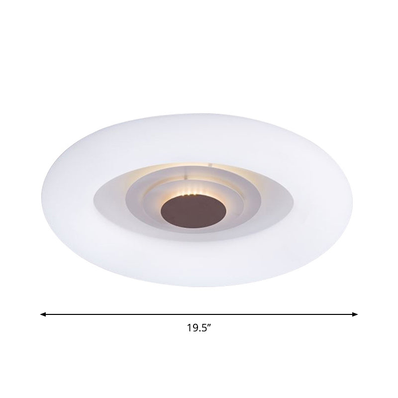 Contemporary Acrylic LED Ceiling Flush Mount Light for Living Room - Oval/Triangle/Round Shapes, White