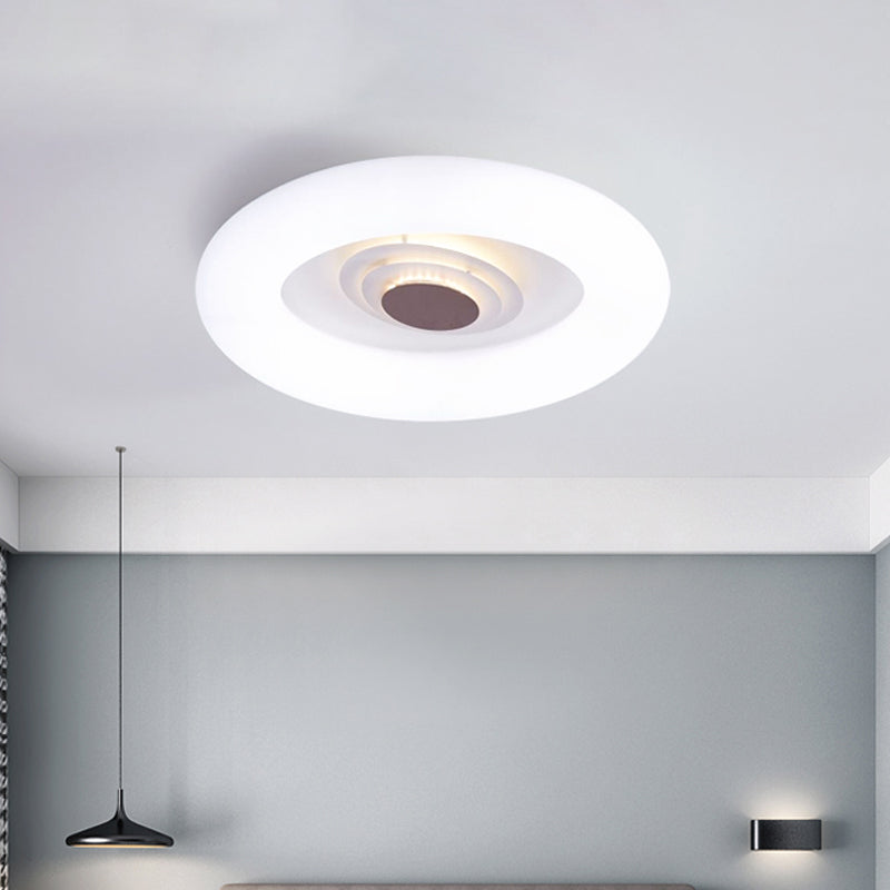 Contemporary Acrylic LED Ceiling Flush Mount Light for Living Room - Oval/Triangle/Round Shapes, White