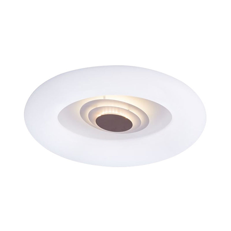 Contemporary Acrylic LED Ceiling Flush Mount Light for Living Room - Oval/Triangle/Round Shapes, White