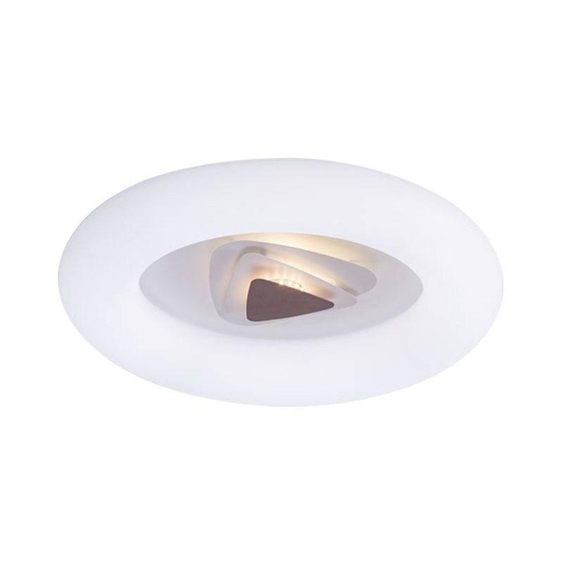 Contemporary Acrylic Led Ceiling Flush Mount Light For Living Room - Oval/Triangle/Round Shapes