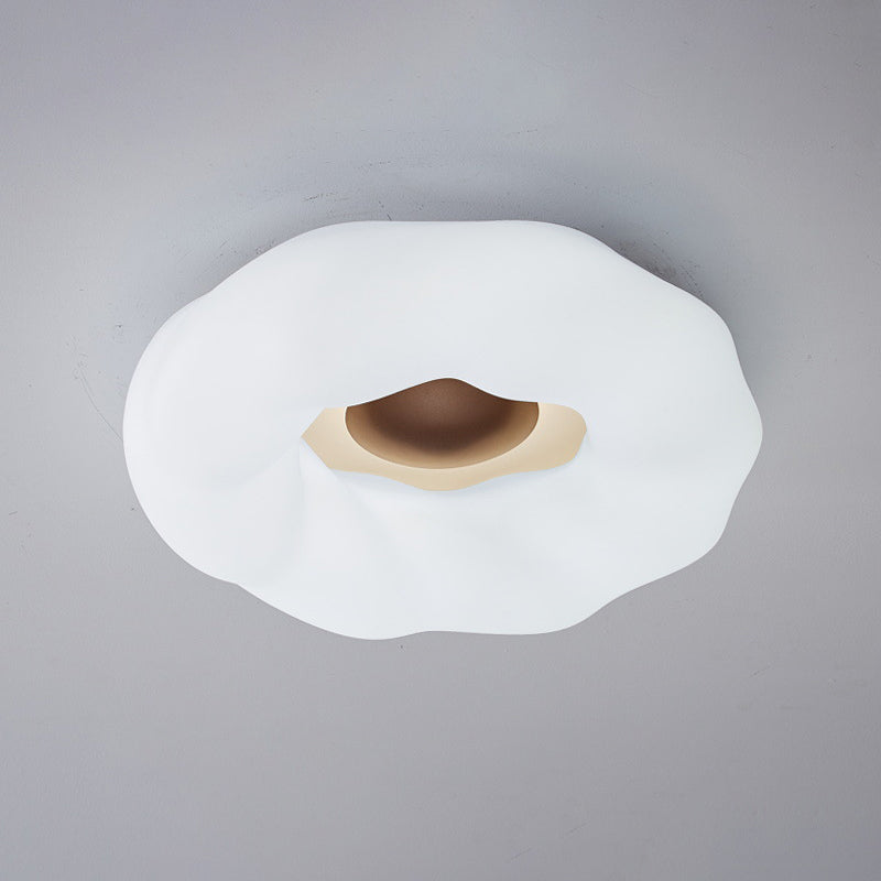 Cartoon Cloud Led Flush Mount Ceiling Light In White/Blue/Coffee - Acrylic Corridor Fixture