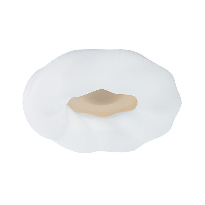 Cartoon Cloud Led Flush Mount Ceiling Light In White/Blue/Coffee - Acrylic Corridor Fixture