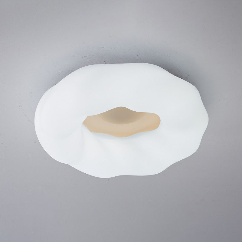 Cartoon Cloud Led Flush Mount Ceiling Light In White/Blue/Coffee - Acrylic Corridor Fixture