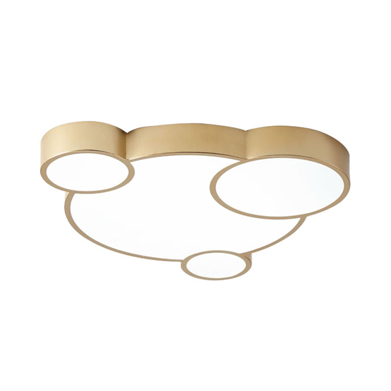 Gold Bubbling Flush-Mount Led Ceiling Lamp 18/21.5 For Bedroom