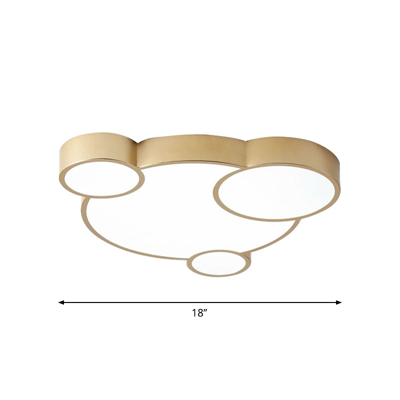 Gold Bubbling Flush-Mount LED Ceiling Lamp 18"/21.5" for Bedroom