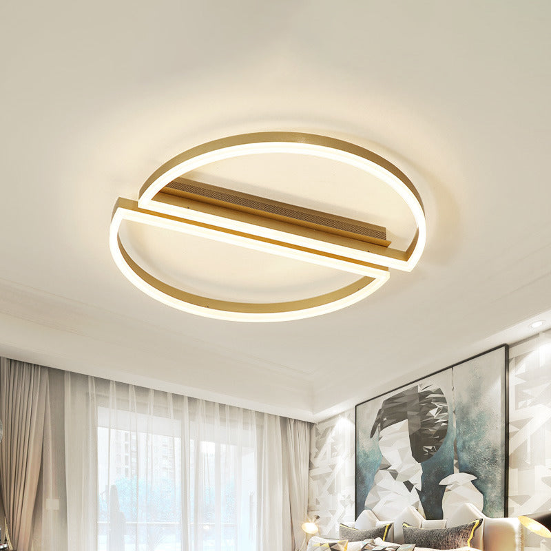 Plafonnier LED moderne en or poli pour chambre d'enfant - Forme de nuage, de cercle et de moulin à vent