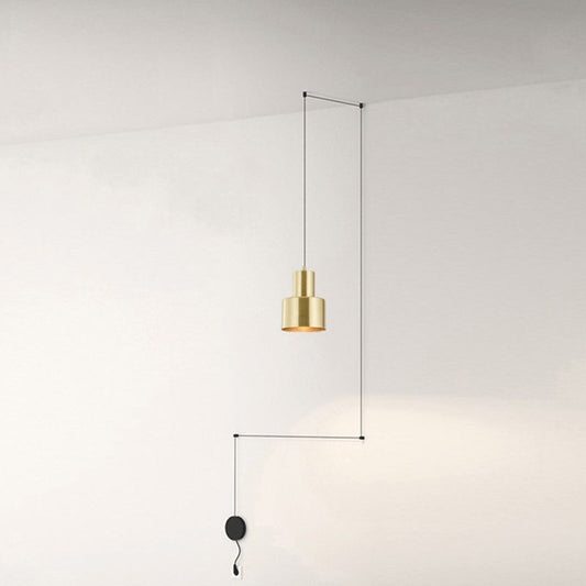 Gold Hand-Grenade Pendant Postmodern Hanging Lamp - for Stylish Bedroom Lighting