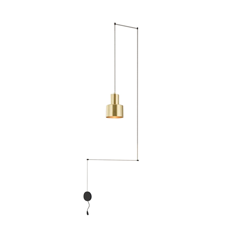 Gold Hand-Grenade Pendant Postmodern Hanging Lamp - for Stylish Bedroom Lighting