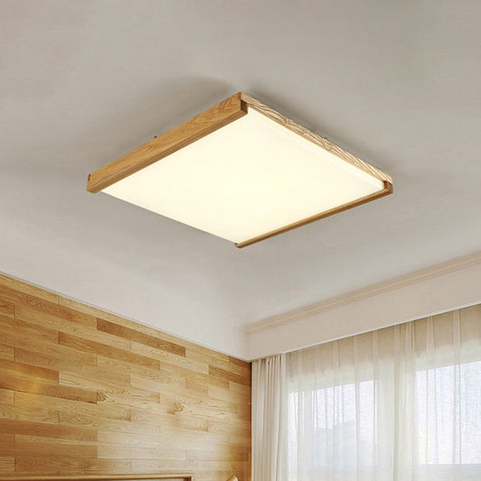 Nordic Square Flushmount LED Ceiling Light in Warm/White Light - 14.5"/25.5"/38" Wide Acrylic Fixture for Hotel