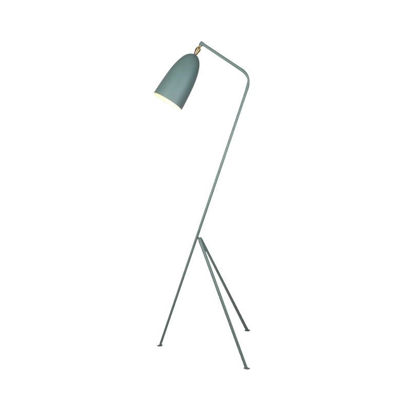 Macaron Loft Metal Floor Light With Domed Shade - One Bulb Candy Color Perfect For Meeting Rooms