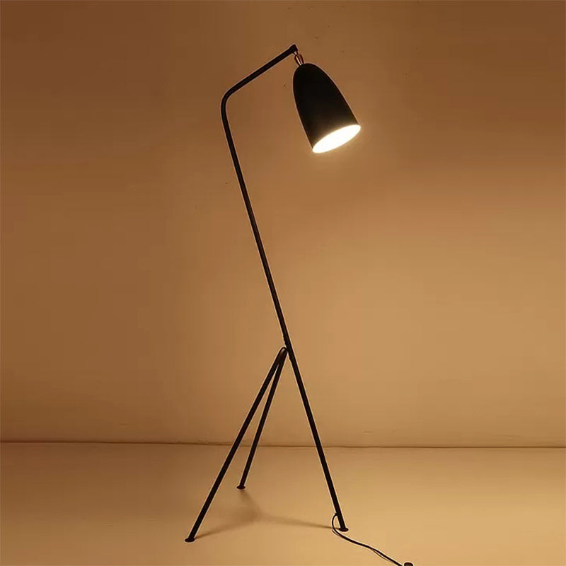 Macaron Loft Metal Floor Light With Domed Shade - One Bulb Candy Color Perfect For Meeting Rooms