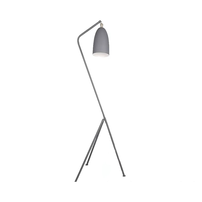 Macaron Loft Metal Floor Light With Domed Shade - One Bulb Candy Color Perfect For Meeting Rooms