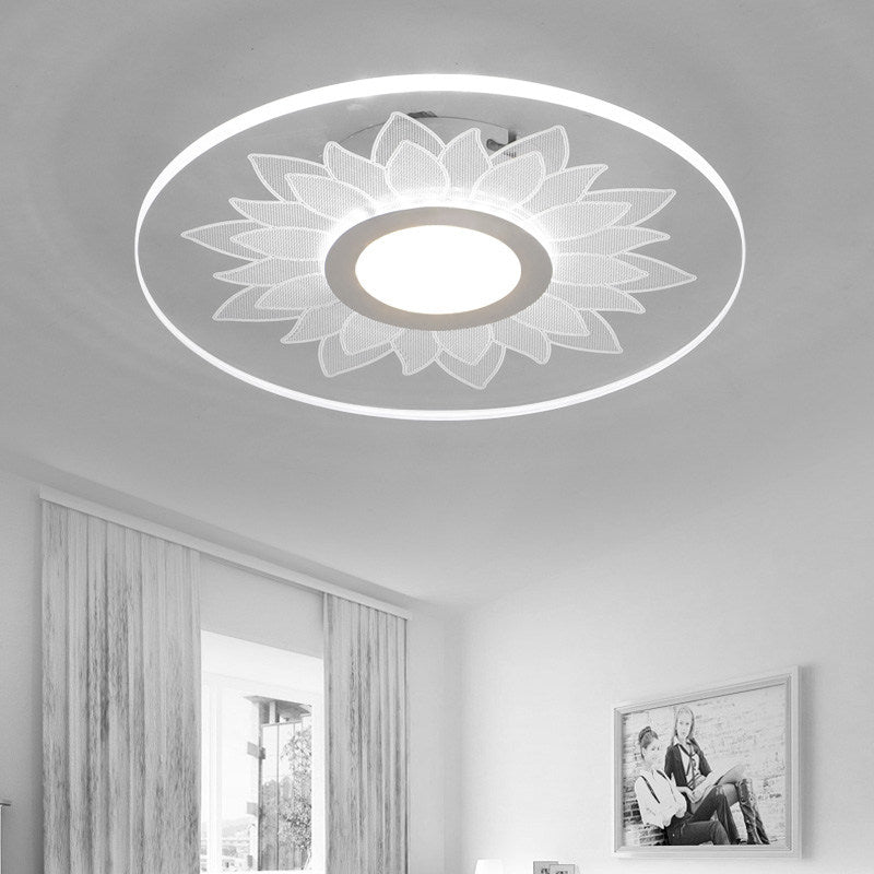 Kid's Cartoon LED White Ceiling Lamp with Acrylic Flower Design