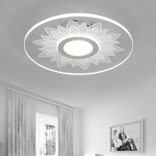 Kid's Cartoon LED White Ceiling Lamp with Acrylic Flower Design