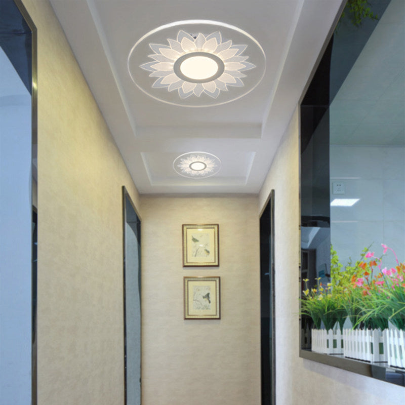 Kid's Cartoon LED White Ceiling Lamp with Acrylic Flower Design