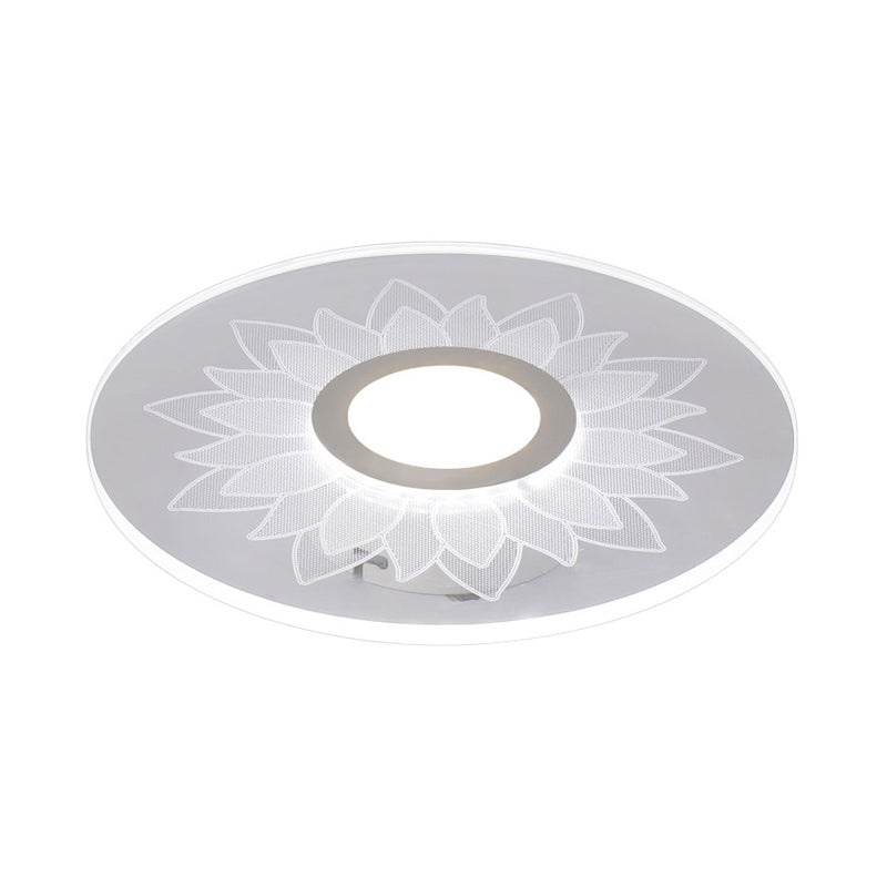 Kid's Cartoon LED White Ceiling Lamp with Acrylic Flower Design
