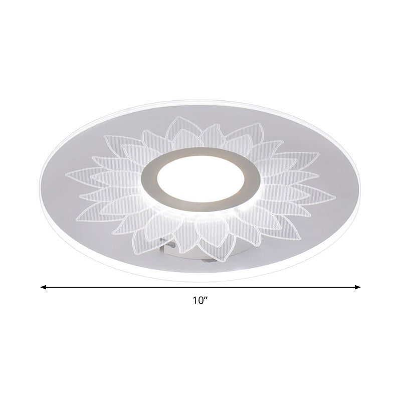 Kid's Cartoon LED White Ceiling Lamp with Acrylic Flower Design