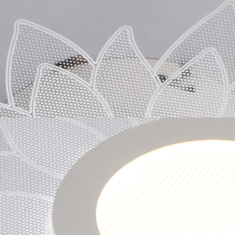 Kid's Cartoon LED White Ceiling Lamp with Acrylic Flower Design
