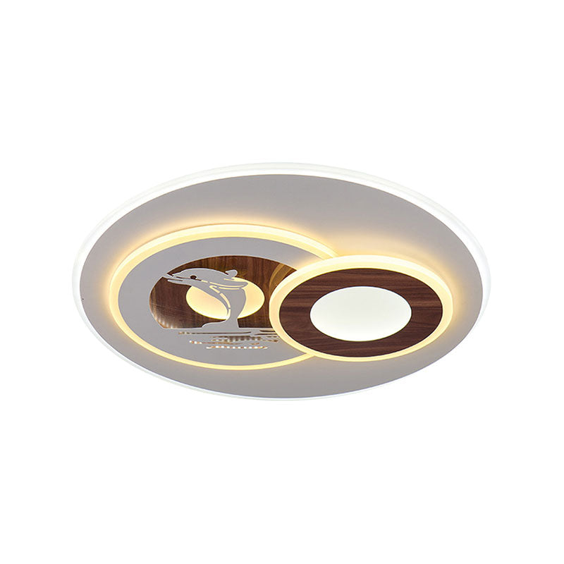 Sleek Acrylic LED Flush Mount Ceiling Light for Corridors, Contemporary White Design