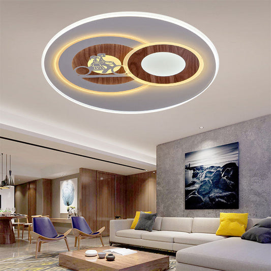 Sleek Acrylic LED Flush Mount Ceiling Light for Corridors, Contemporary White Design