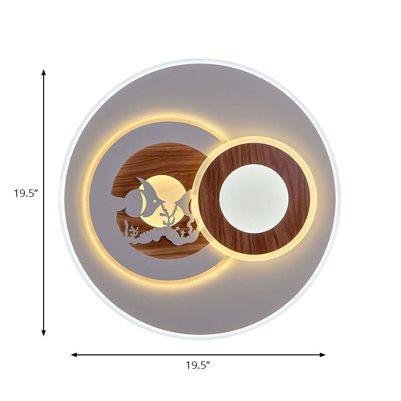 Sleek Acrylic LED Flush Mount Ceiling Light for Corridors, Contemporary White Design